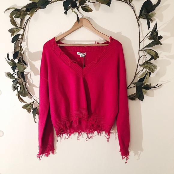 Sweaters - NWT Wild Honey Distressed sz S ✨
